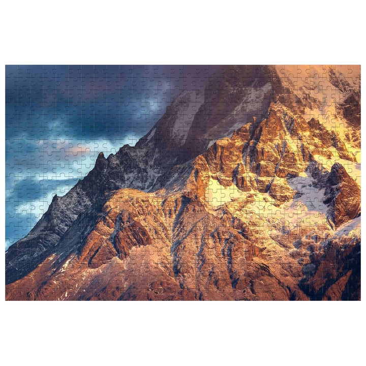 Snow Mountain of Sunrise 500 / 1000 Piece Puzzle - By Woodbests