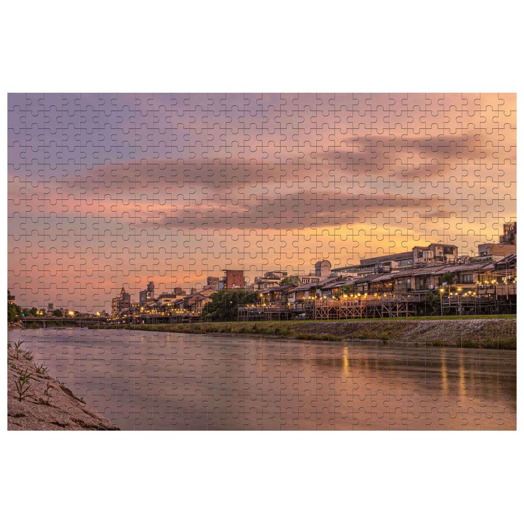 Sunset River City 500 / 1000 Piece Puzzle - Woodbests