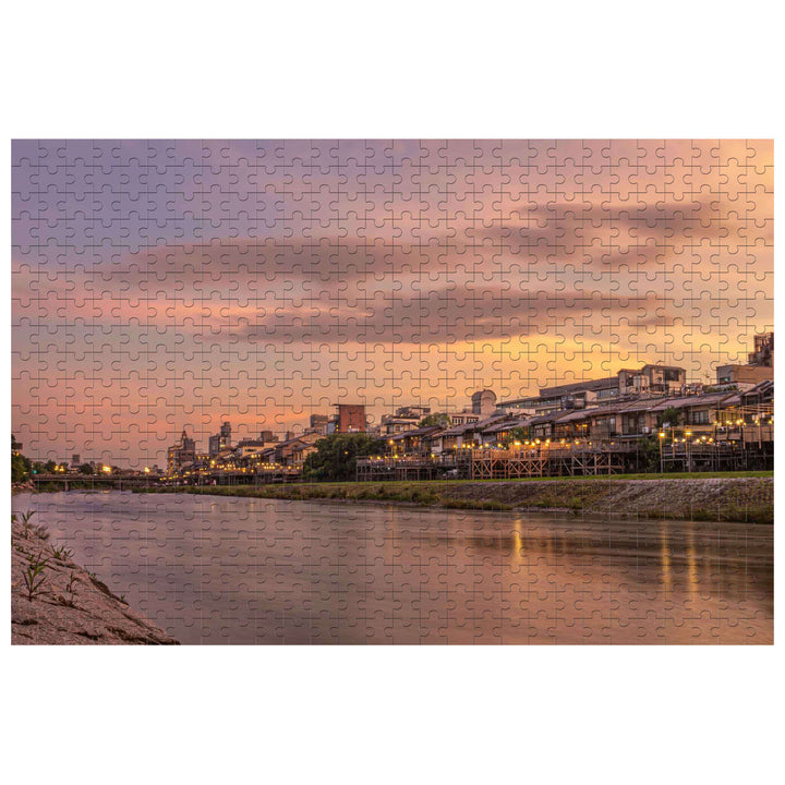 Sunset River City 500 / 1000 Piece Puzzle - Woodbests