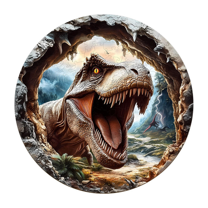 3D T-Rex 2 Wooden Jigsaw Puzzle - Woodbests