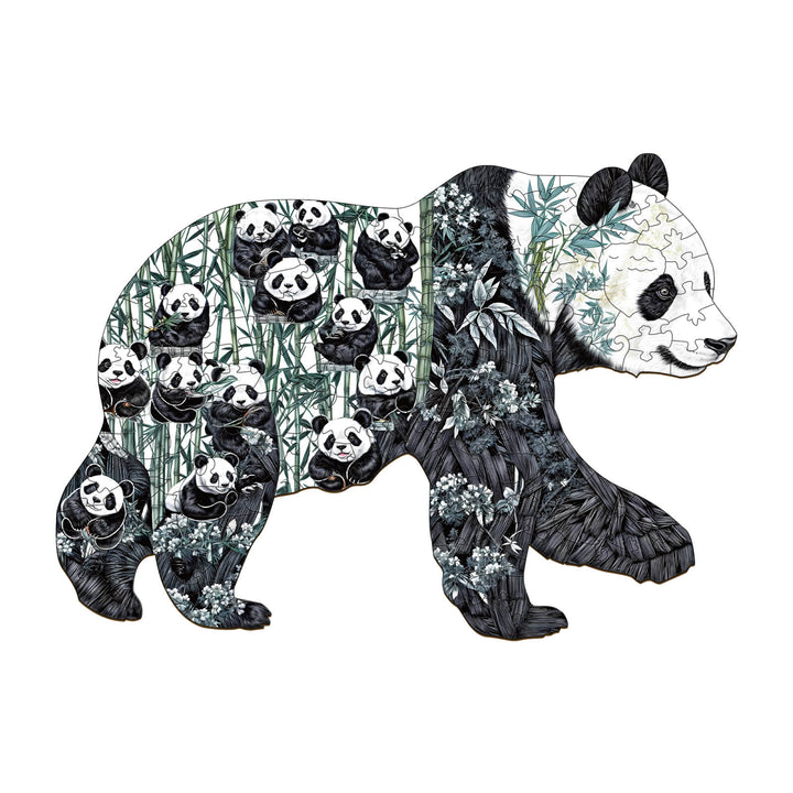 Panda-Paradies Holzpuzzle