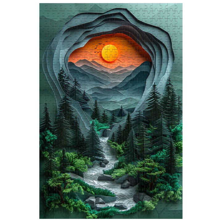 Jungle Sunset 500 / 1000 Piece Puzzle - Woodbests