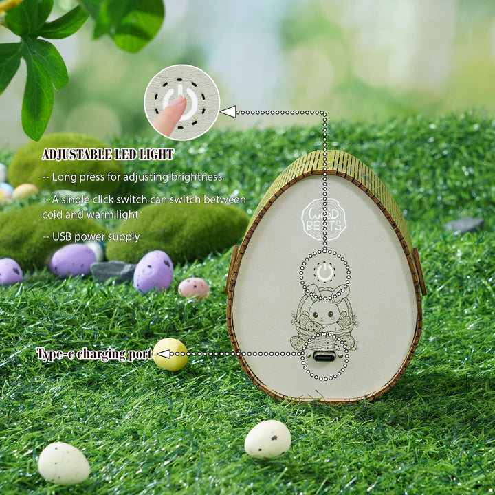 Hase am Bach - 3D Holz Nachtlicht Bausatz