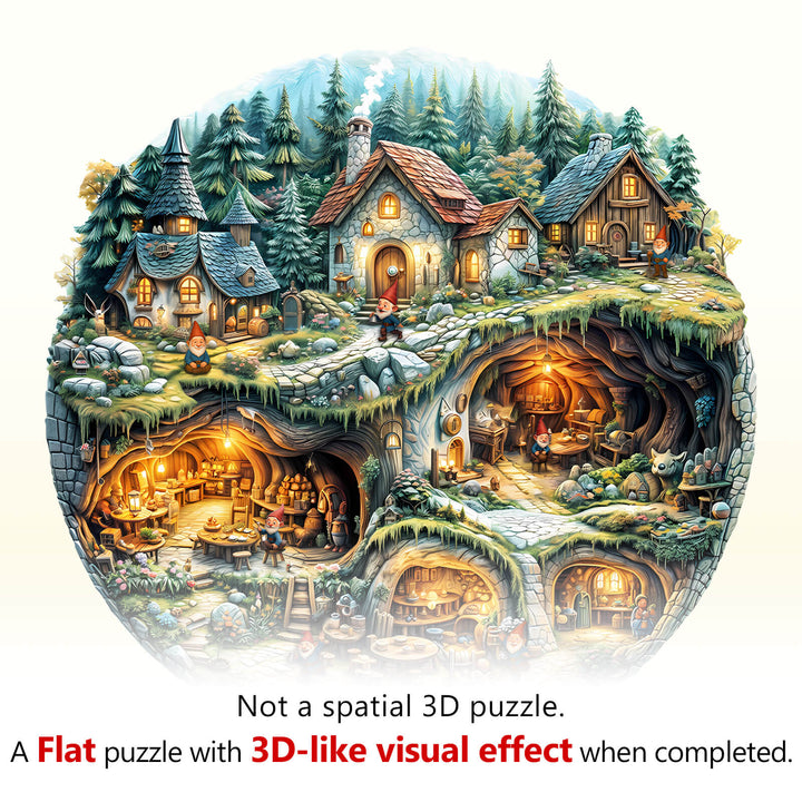 Kobold-Haus Holzpuzzle