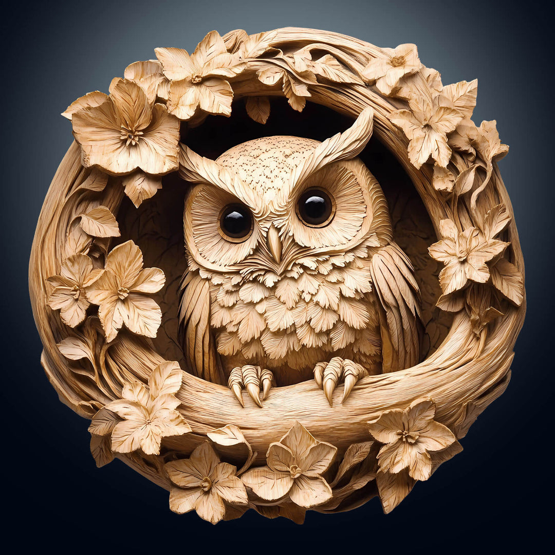 3D Owl-1 Wooden Jigsaw Puzzle - Woodbests