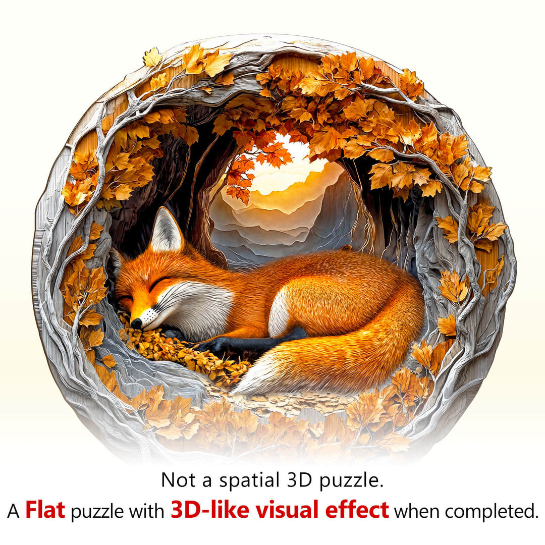 3D Fuchs Holzpuzzle