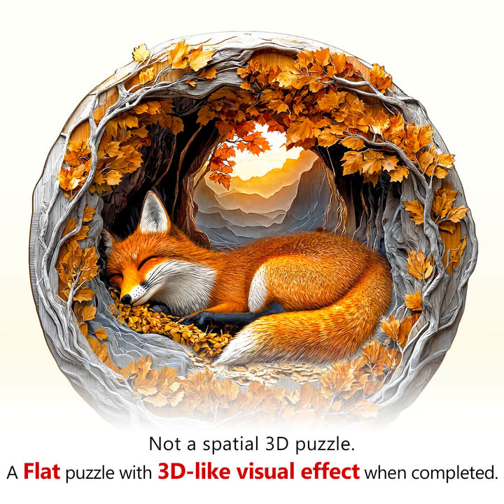 3D Fuchs Holzpuzzle