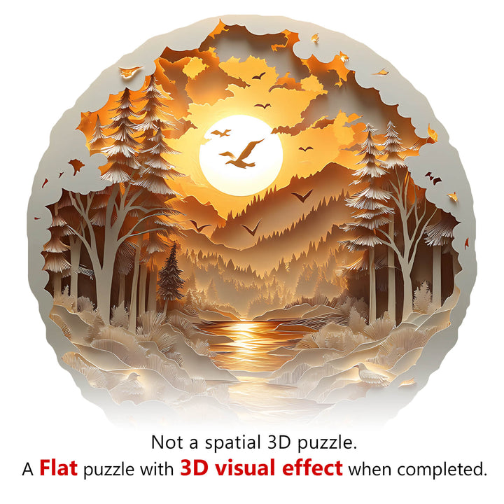3D Paper Scenery Wooden Jigsaw Puzzle - By Woodbests