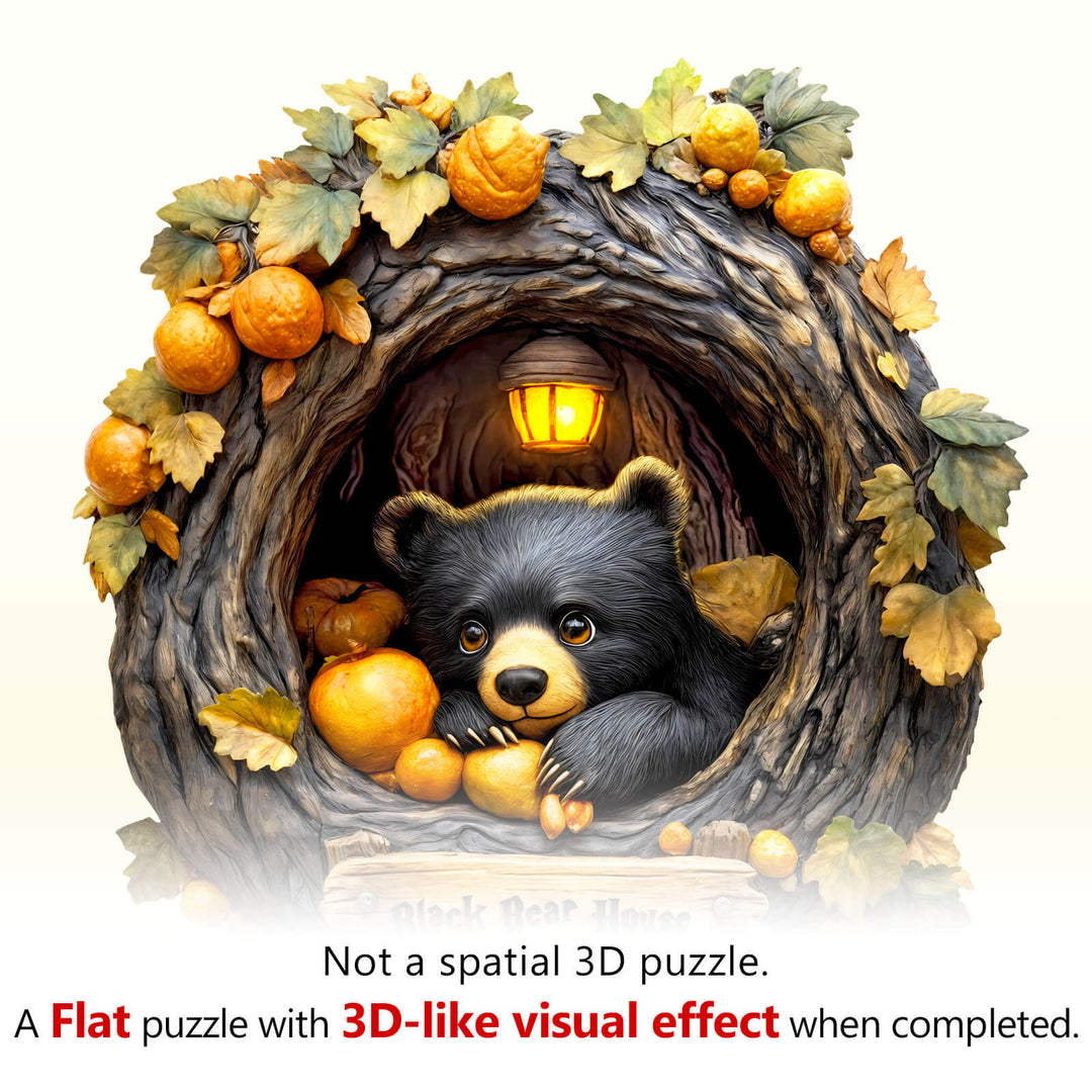 Orange Bear Holzpuzzle