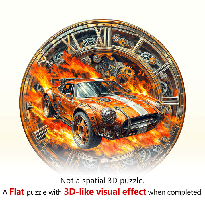 Rasantes Renn-Puzzle aus Holz