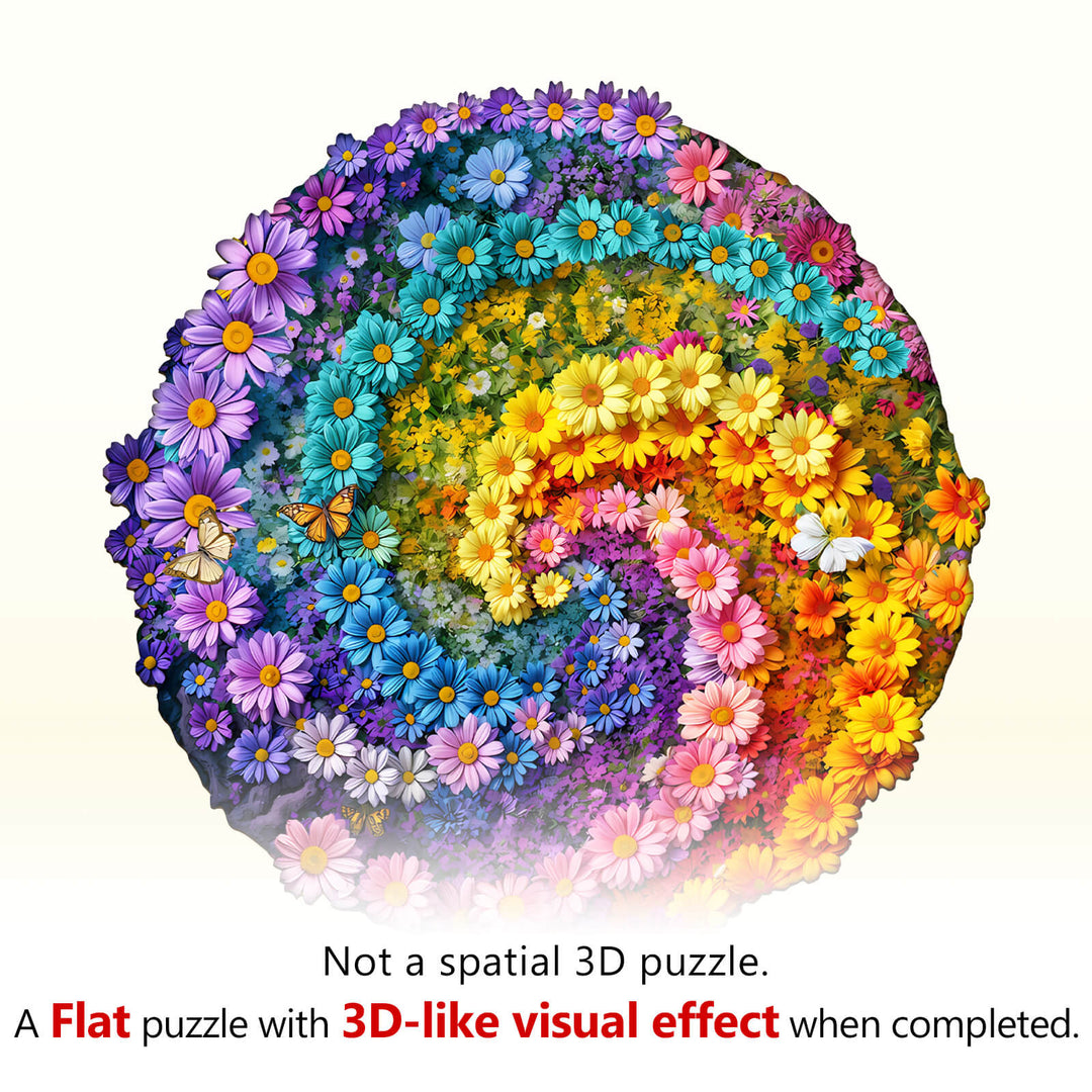 Blumenmeer Holzpuzzle