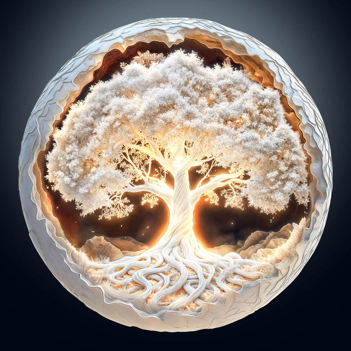 Leuchtender Lebensbaum Holzpuzzle