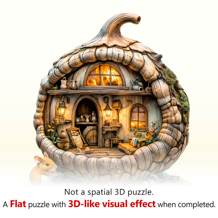 Acorn mouse Wooden Jigsaw Puzzle