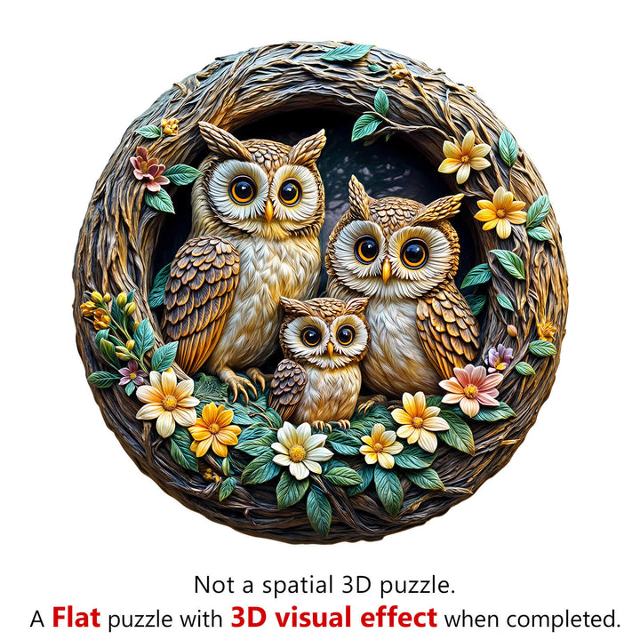 3D-Warmfamilien Holzpuzzle