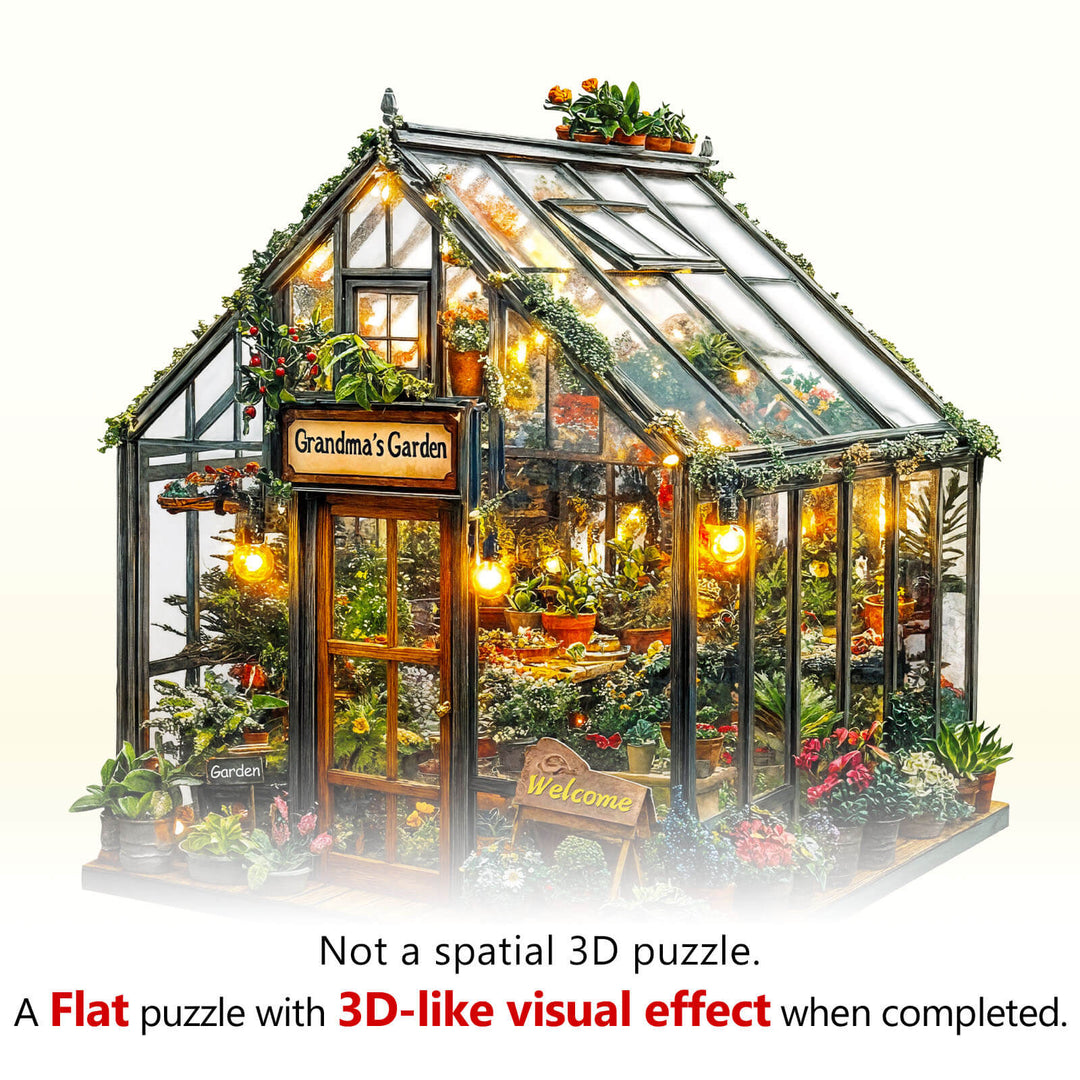 Oma-Garten Holzpuzzle