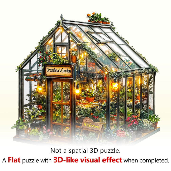 Oma-Garten Holzpuzzle