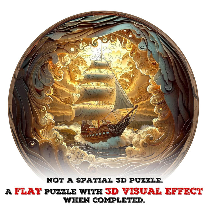 3D Sailing-1 Wooden Jigsaw Puzzle - By Woodbests