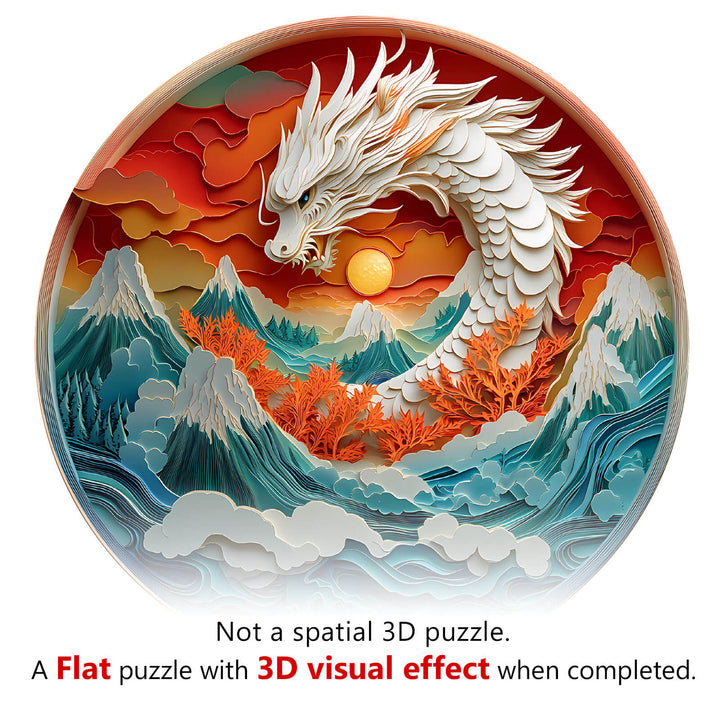 3D Colorful Dragon-2 Wooden Jigsaw Puzzle - By Woodbests