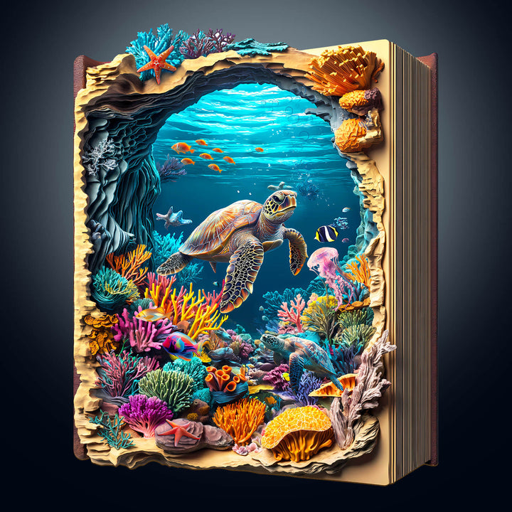 3D Abyss Blue Holzpuzzle