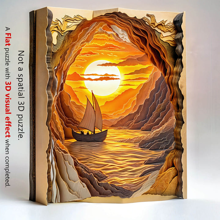 3D Abendsegeln Holzpuzzle