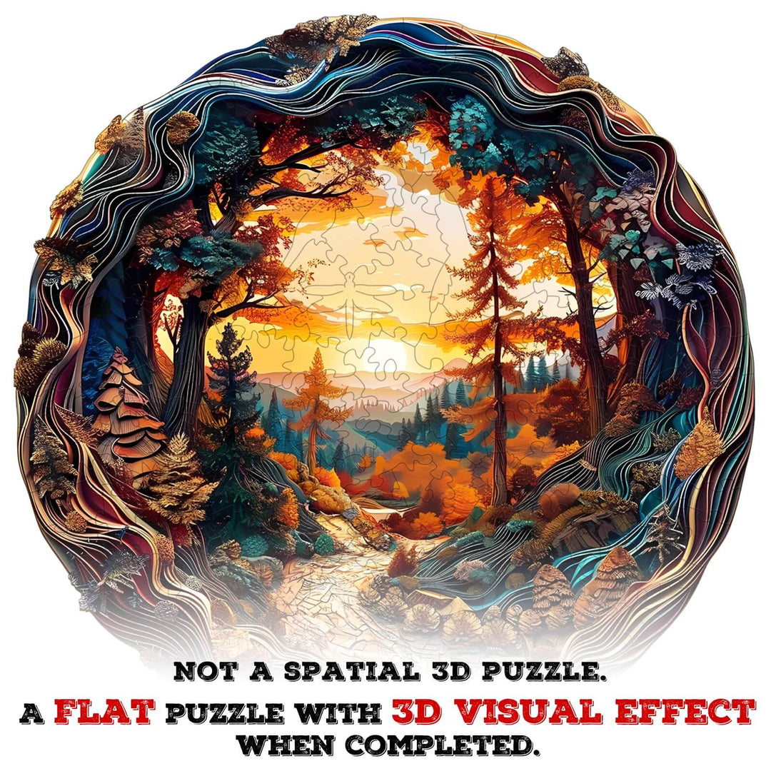 3D Winding Road Wooden Jigsaw Puzzle - Woodbests