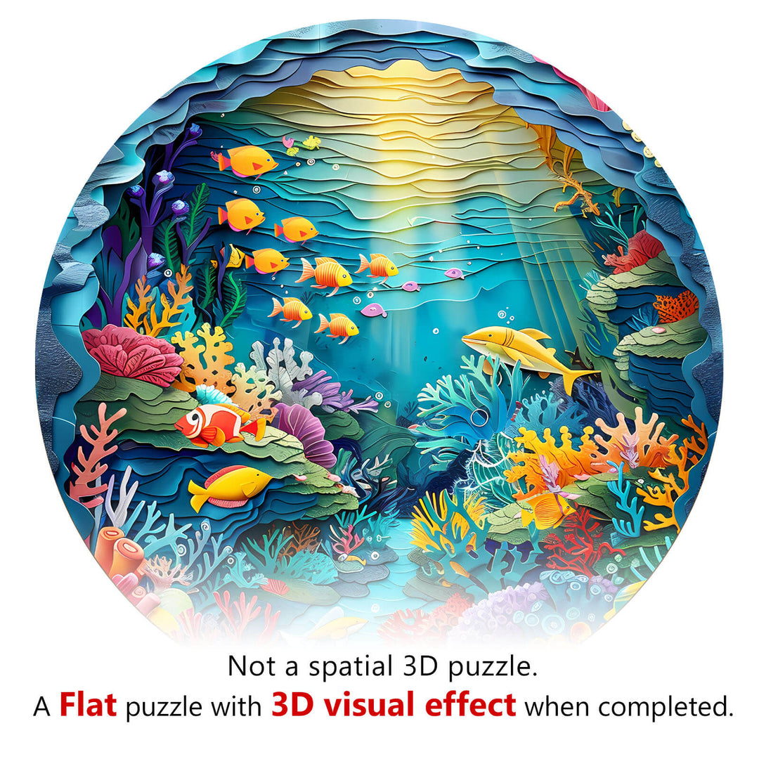 3D Unterwasserwelt Holzpuzzle