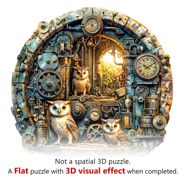 Dampfuhreneule Holzpuzzle