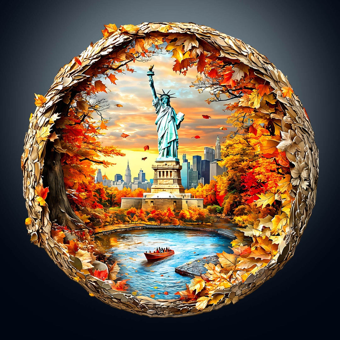 3D New York Autumn Wooden Jigsaw Puzzle - By Woodbests