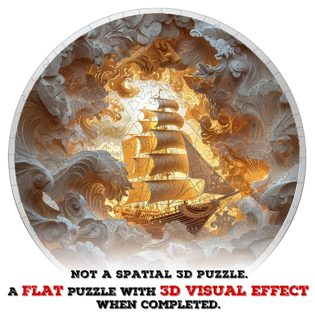 3D Sailing-2 Wooden Jigsaw Puzzle - Woodbests