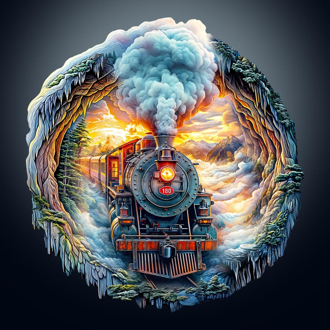 3D Steam Train Wooden Jigsaw Puzzle - By Woodbests