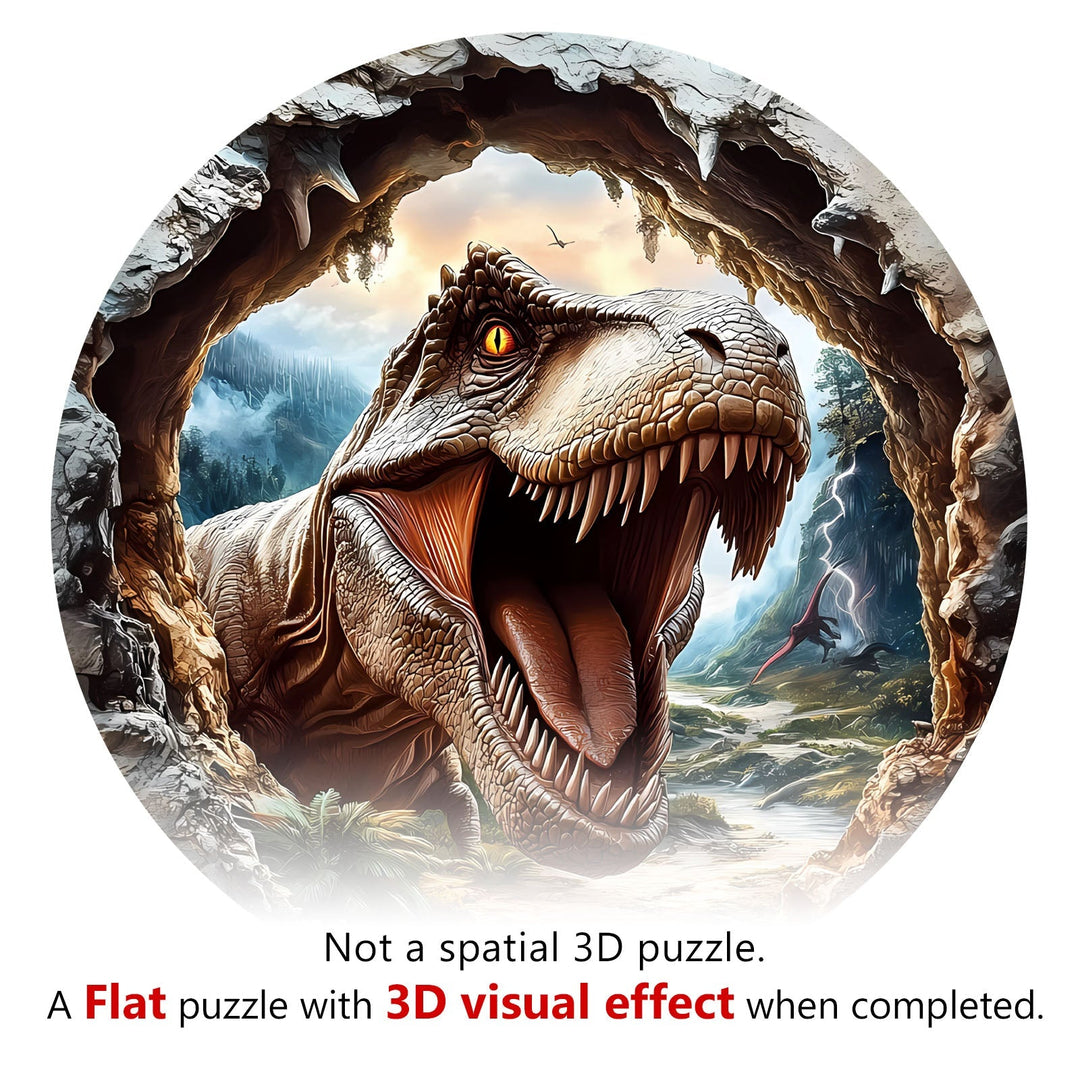 3D T-Rex 2 Wooden Jigsaw Puzzle - Woodbests