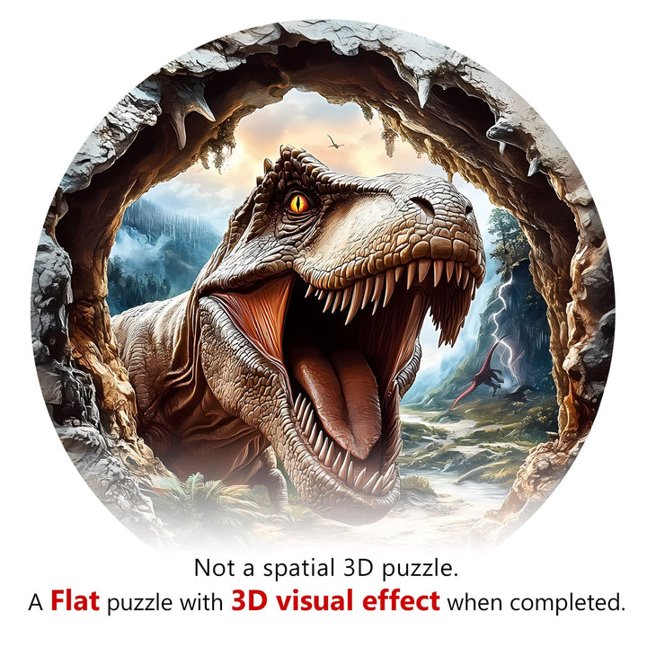 3D T-Rex 2 Wooden Jigsaw Puzzle - Woodbests