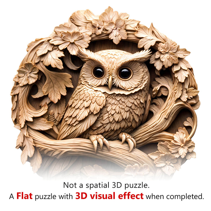 3D Owl-2 Wooden Jigsaw Puzzle - By Woodbests