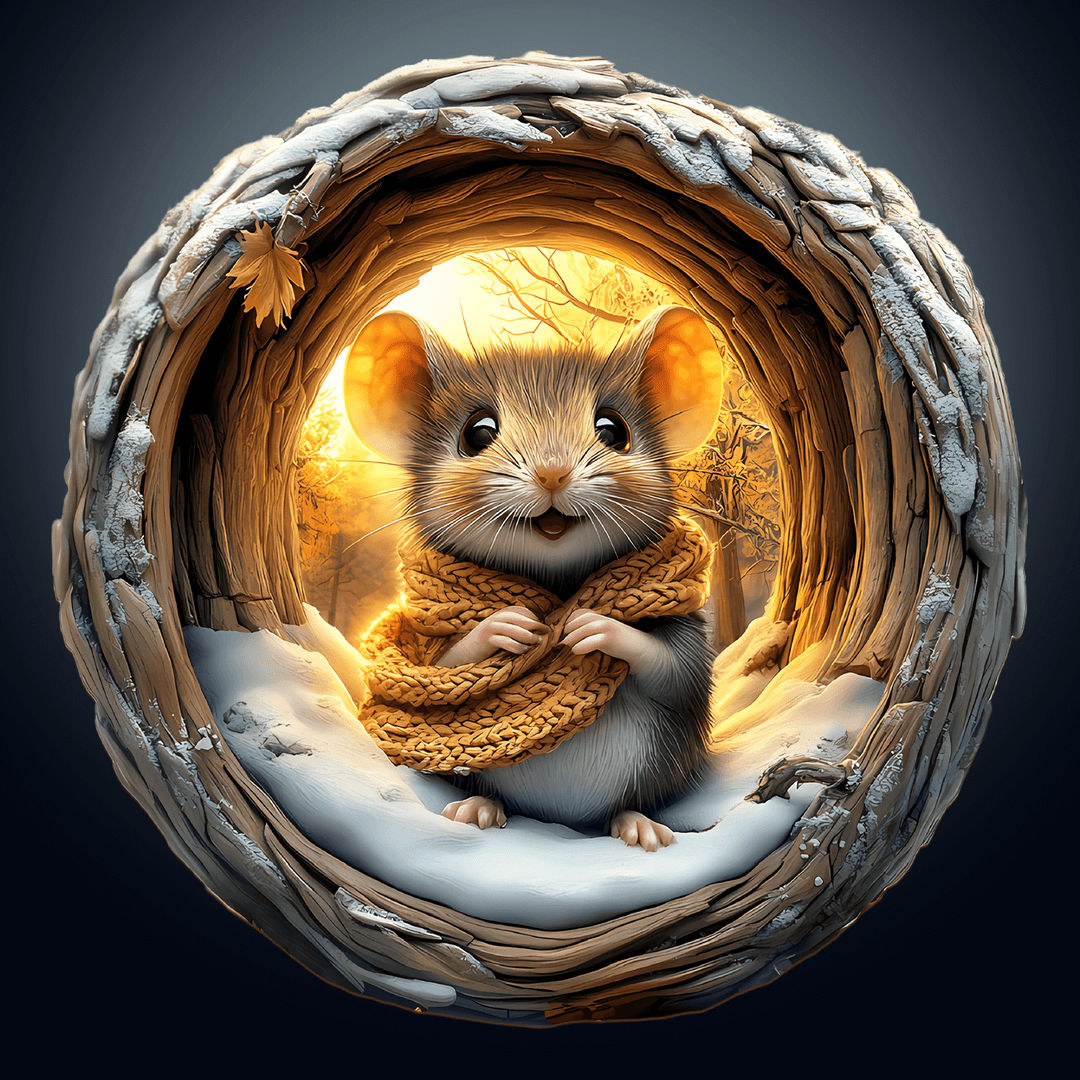 3D Cave Mouse Wooden Jigsaw Puzzle - Woodbests