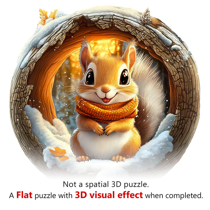 Höhlen-Eichhörnchen Holzpuzzle