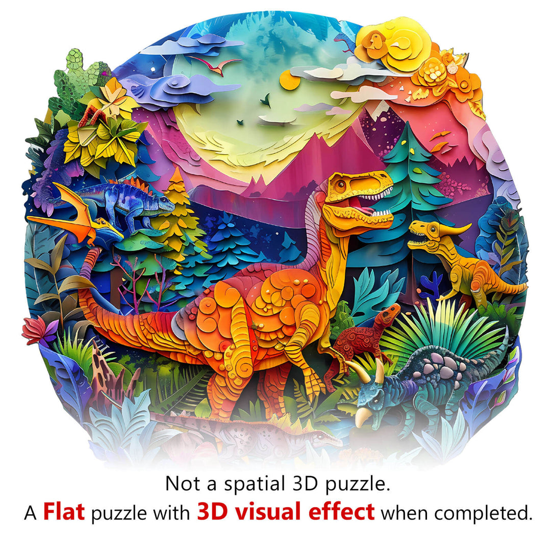 3D T-Rex Wooden Jigsaw Puzzle - Woodbests