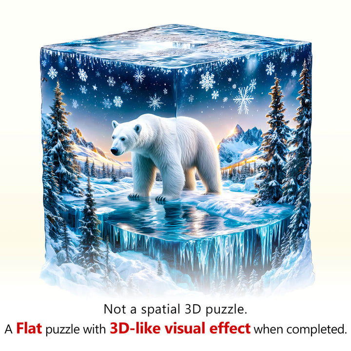 Frozen polar bears-2 Wooden Jigsaw Puzzle