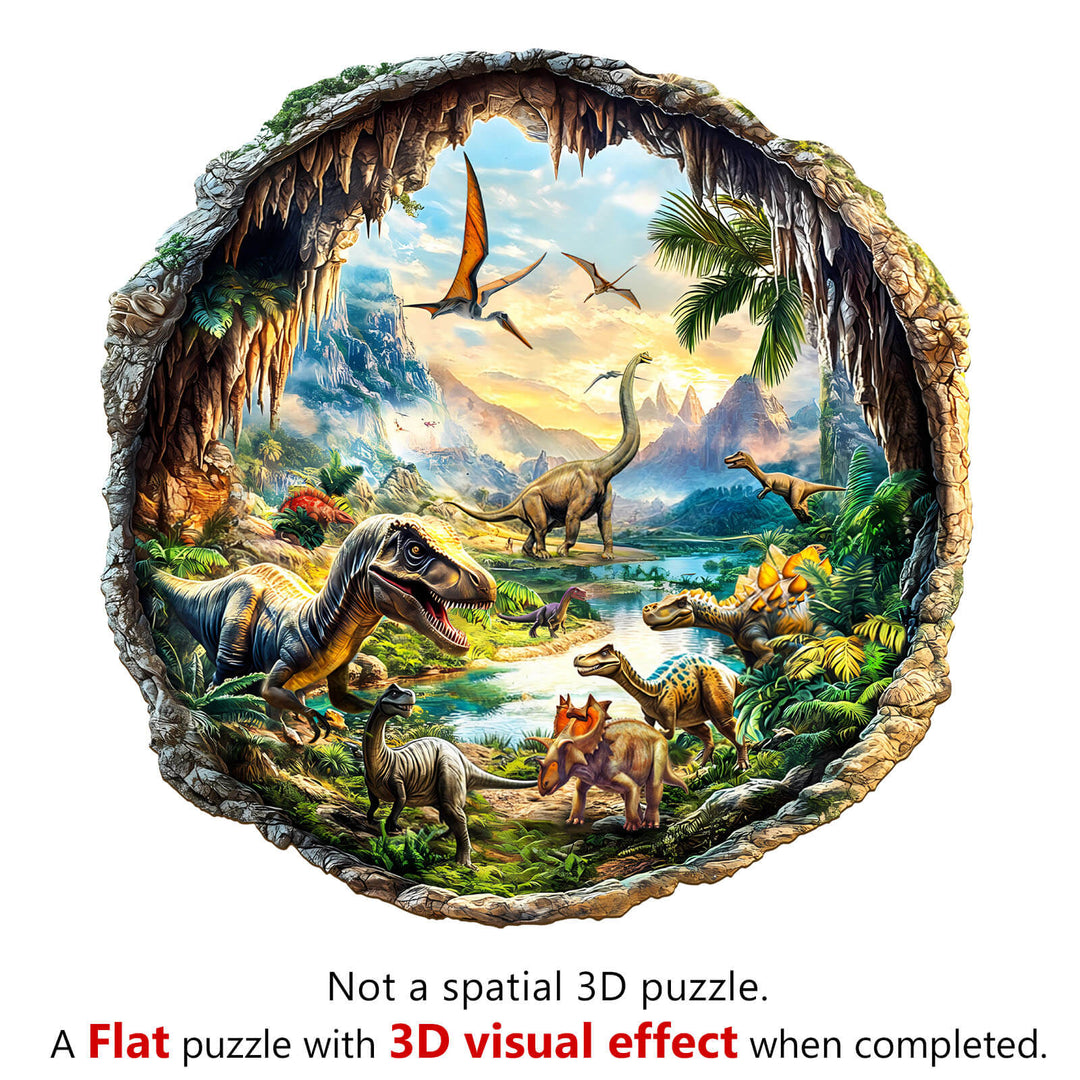 Jurassic Höhlen Holzpuzzle