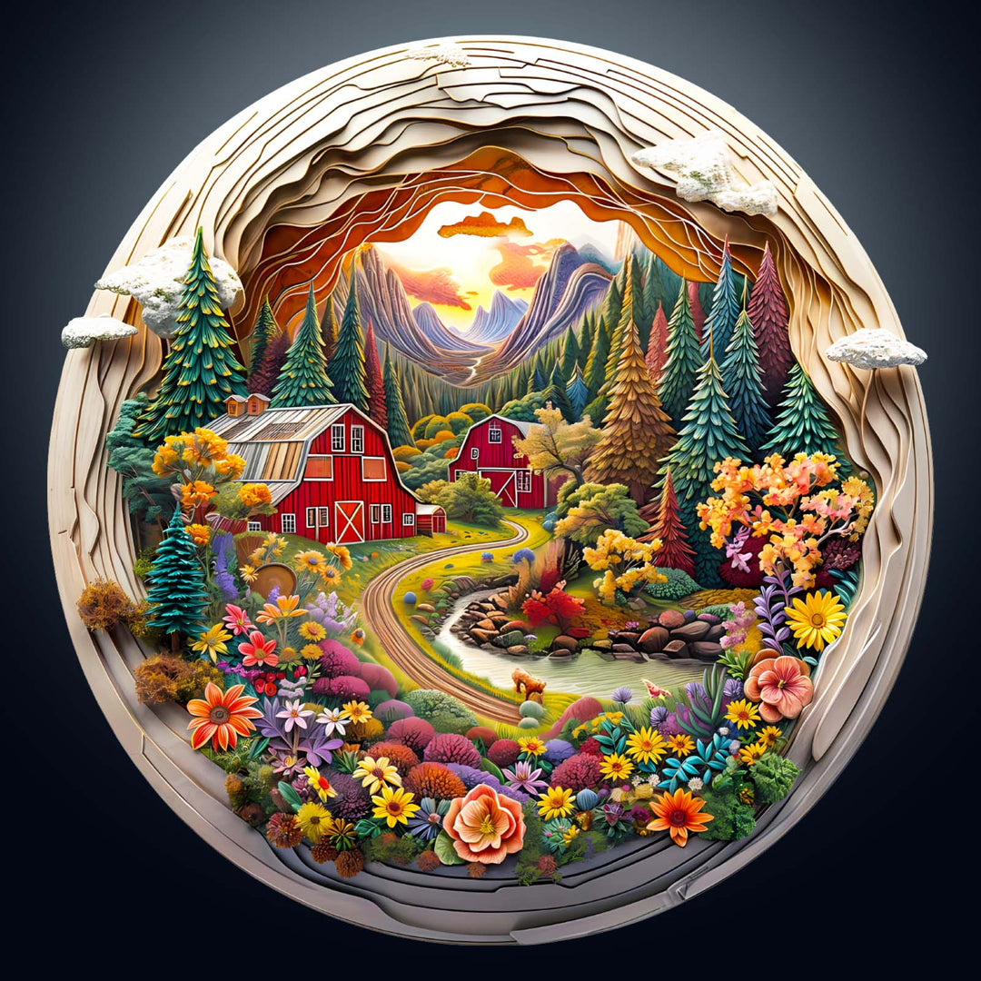 3D Farm Wooden Jigsaw Puzzle - Woodbests