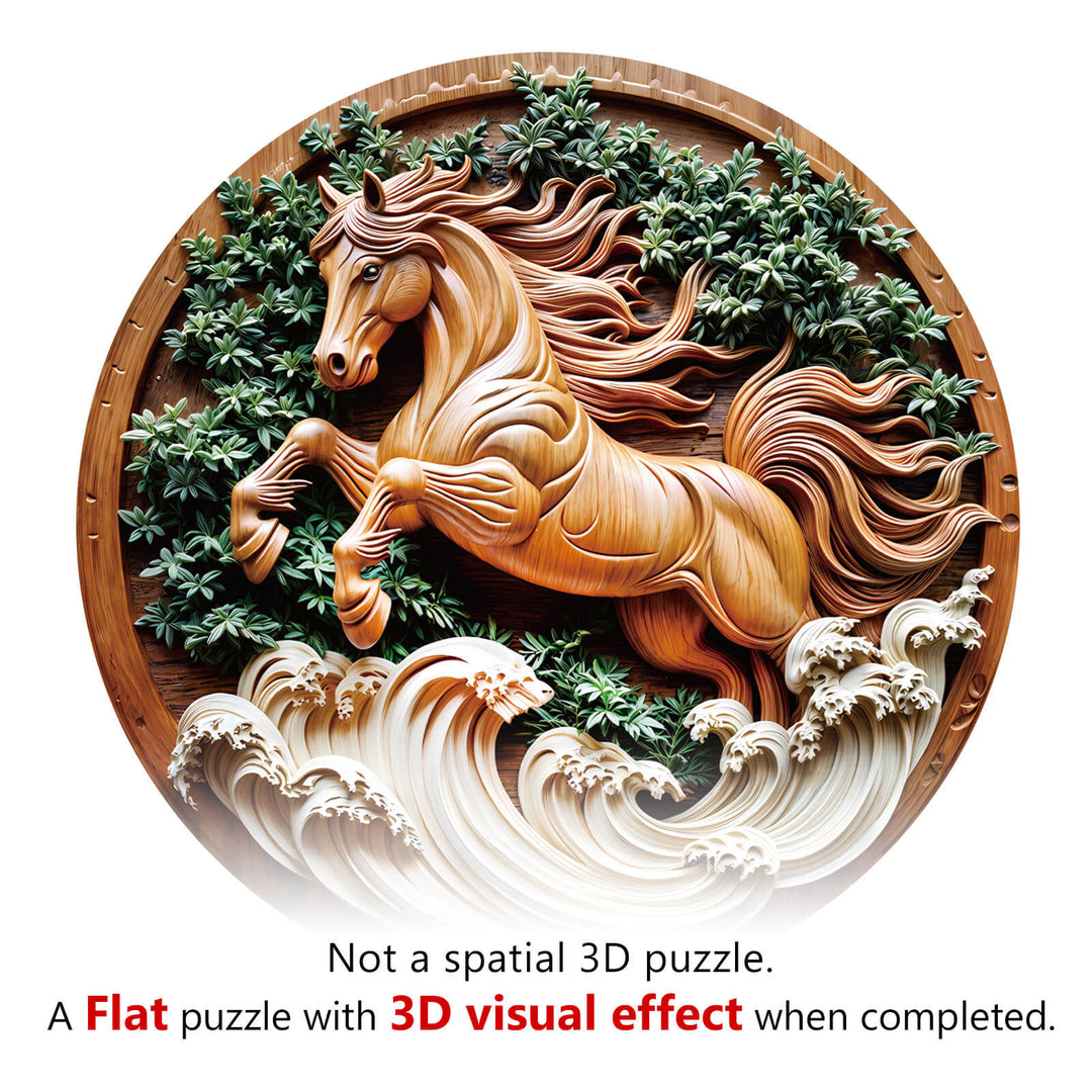 Pferd 2 Holzpuzzle