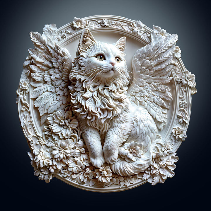 3D Engels-Katzen Holzpuzzle