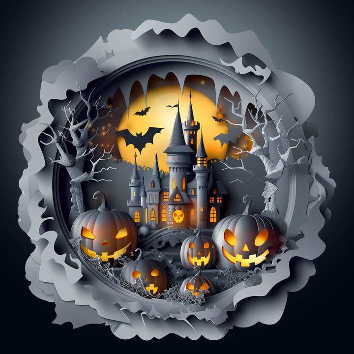 3D Halloween Castle-1 Wooden Jigsaw Puzzle - Woodbests