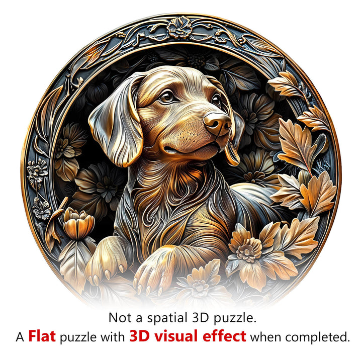 3D Metal Dachshund Wooden Jigsaw Puzzle - Woodbests