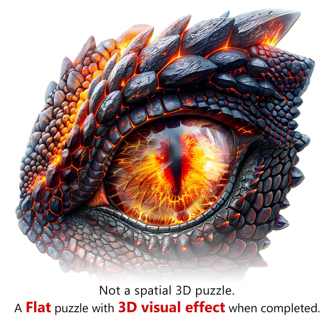 3D Flammenauge Holzpuzzle