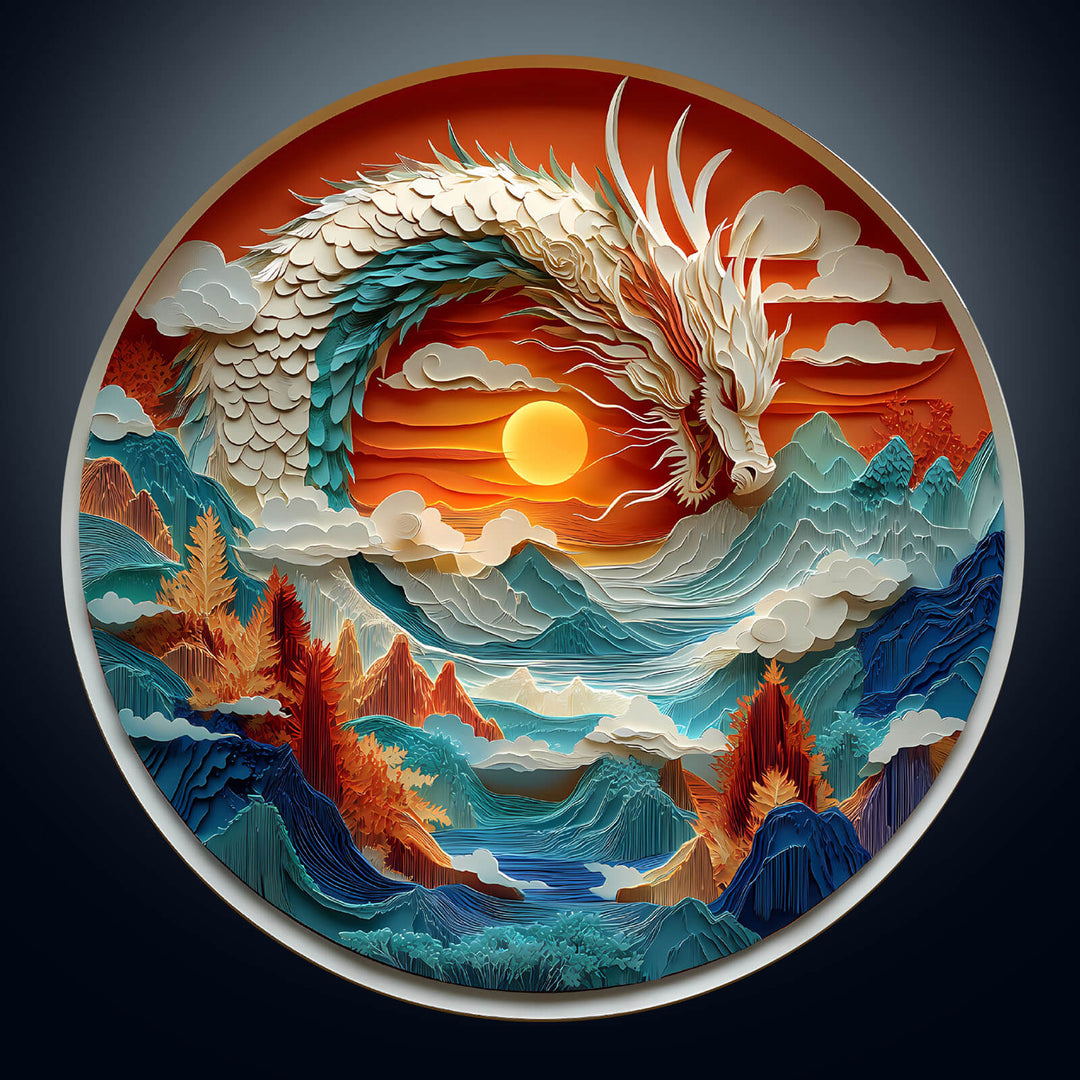 3D Colorful Dragon-1 Wooden Jigsaw Puzzle - By Woodbests