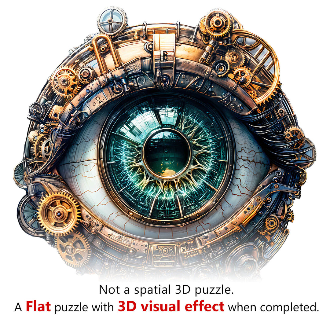 3D Roboter-Augen Holzpuzzle