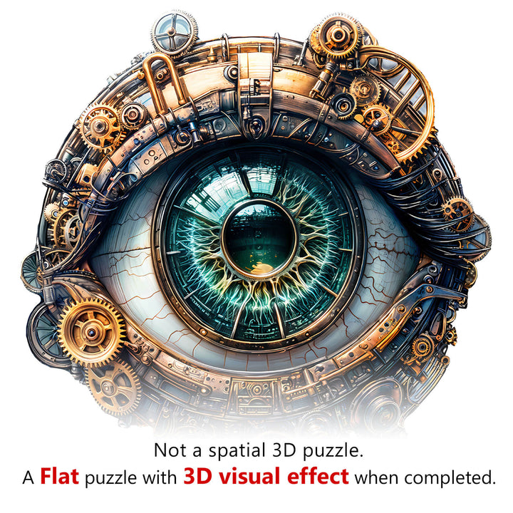 3D Roboter-Augen Holzpuzzle