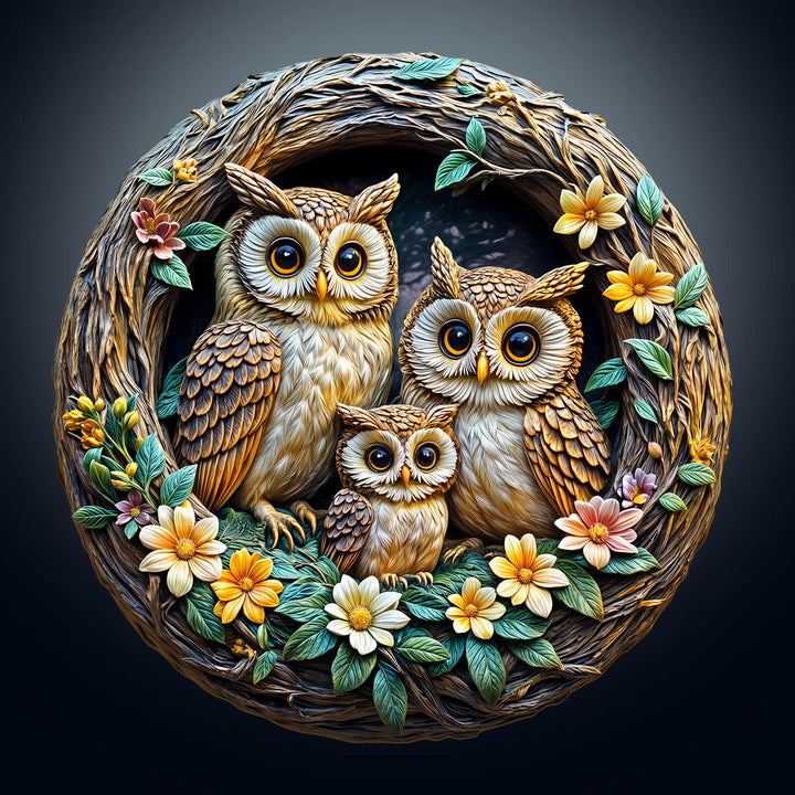 3D-Warmfamilien Holzpuzzle