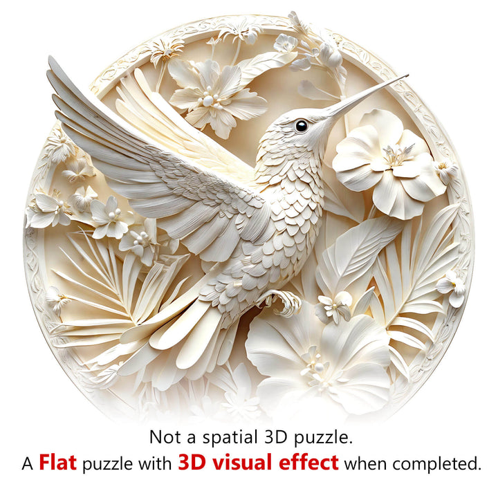 Papier-Kolibri 2 Holzpuzzle