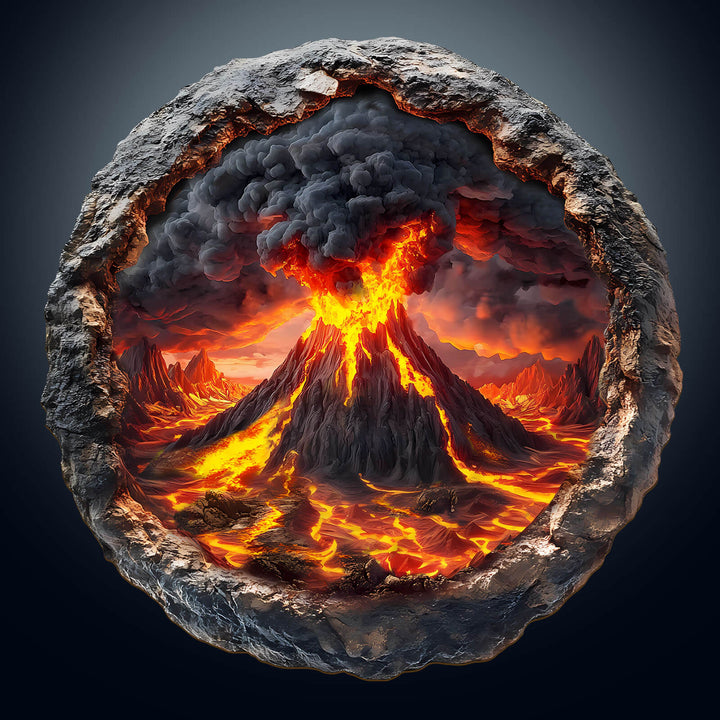 3D Volcanic Eruption Wooden Jigsaw Puzzle - Woodbests